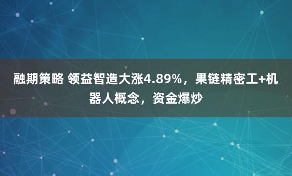 融期策略 领益智造大涨4.89%，果链精密工+机器人概念，资金爆炒